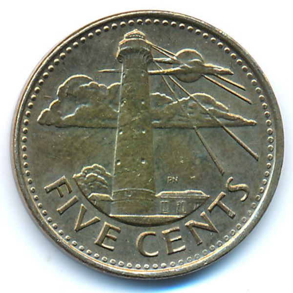 Барбадос, 5 центов (2014 г.)