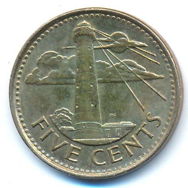 Барбадос, 5 центов (2017 г.)