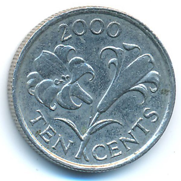 Бермудские острова, 10 центов (2000 г.)