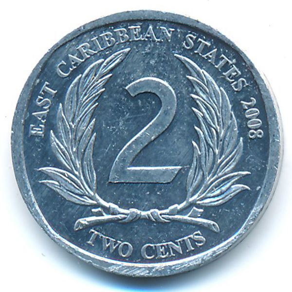 Восточные Карибы, 2 цента (2008 г.)