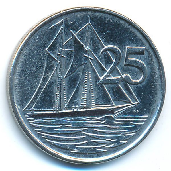 Каймановы острова, 25 центов (2013 г.)