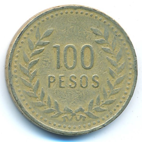 Колумбия, 100 песо (1992 г.)
