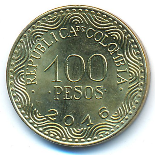 Колумбия, 100 песо (2016 г.)