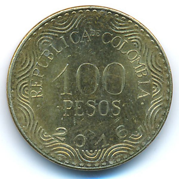 Колумбия, 100 песо (2016 г.)