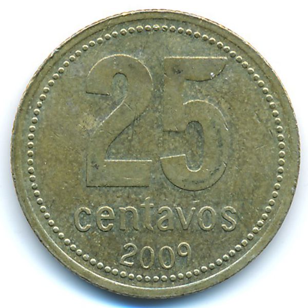 Аргентина, 25 сентаво (2009 г.)