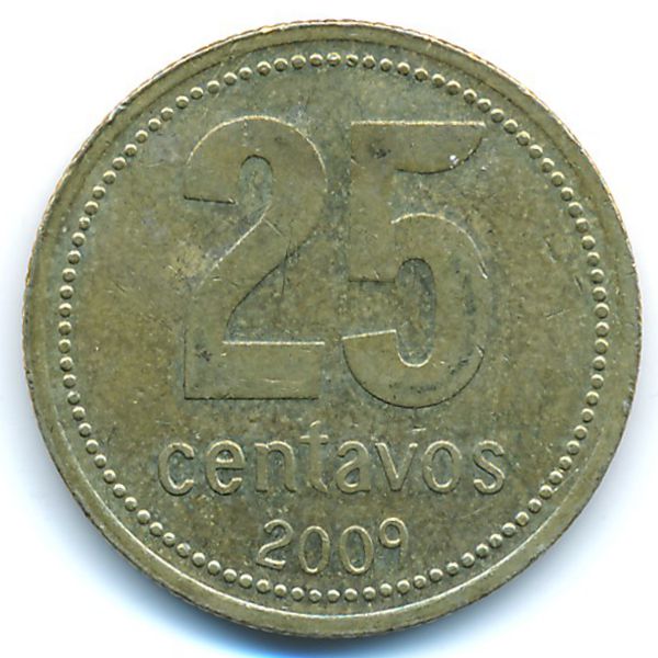 Аргентина, 25 сентаво (2009 г.)