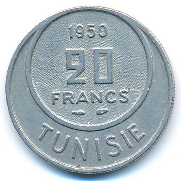 Тунис, 20 франков (1950 г.)