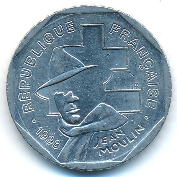 Франция, 2 франка (1993 г.)