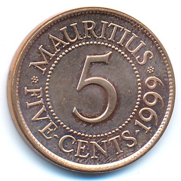 Маврикий, 5 центов (1999 г.)