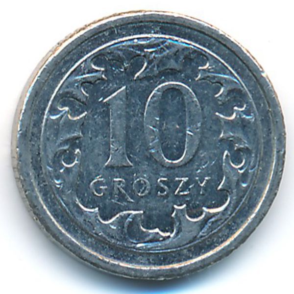 Польша, 10 грошей (2014 г.)