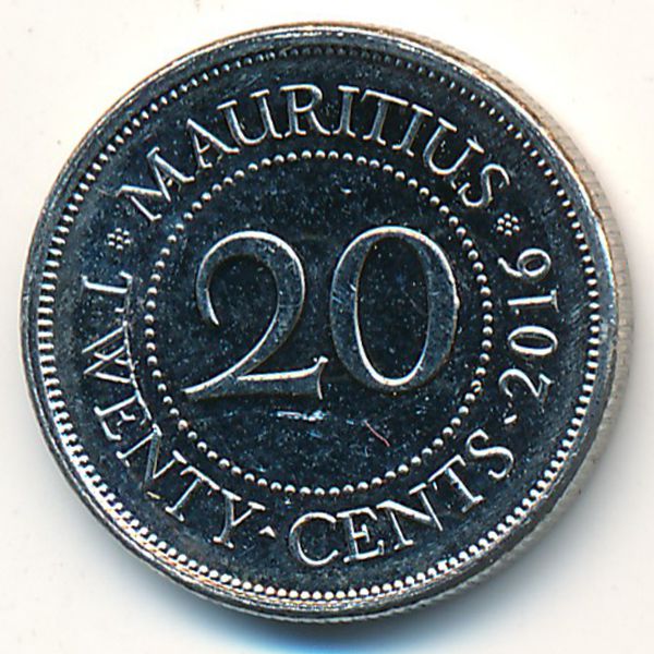 Маврикий, 20 центов (2016 г.)