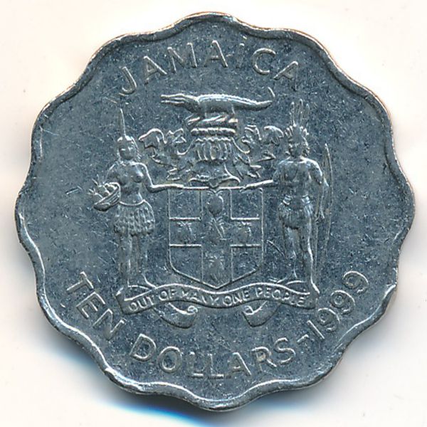 Ямайка, 10 долларов (1999 г.)
