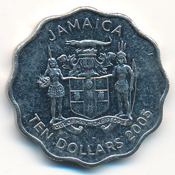 Ямайка, 10 долларов (2005 г.)
