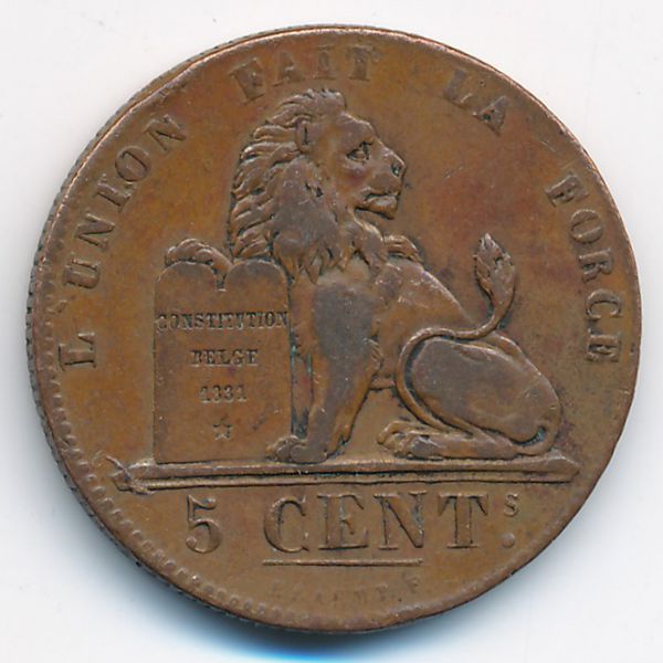Бельгия, 5 сентим (1837 г.)