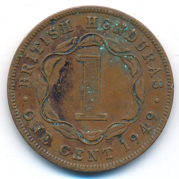 Британский Гондурас, 1 цент (1949 г.)
