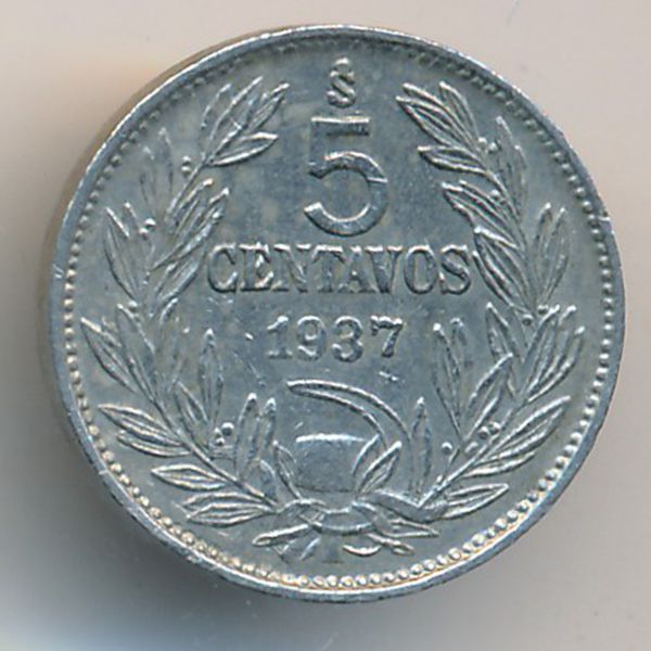 Чили, 5 сентаво (1937 г.)