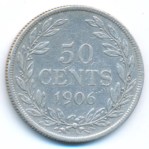 Либерия, 50 центов (1906 г.)