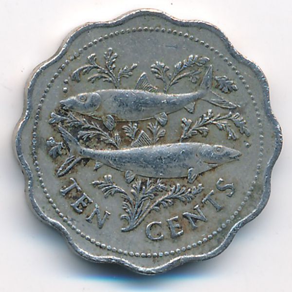 Багамские острова, 10 центов (1980 г.)