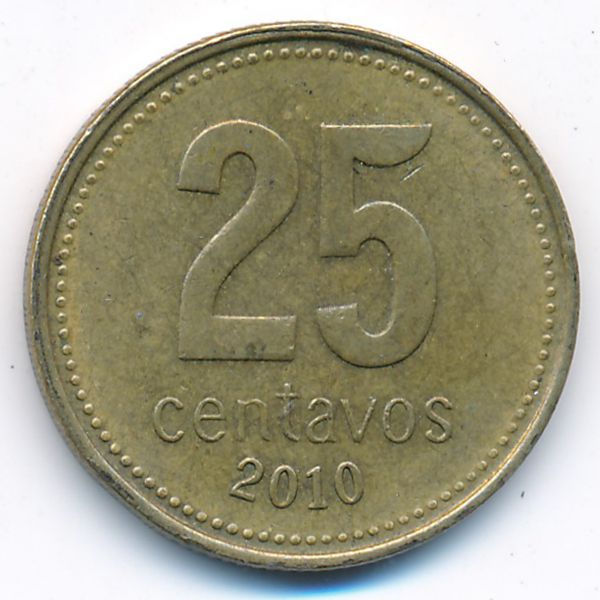 Аргентина, 25 сентаво (2010 г.)