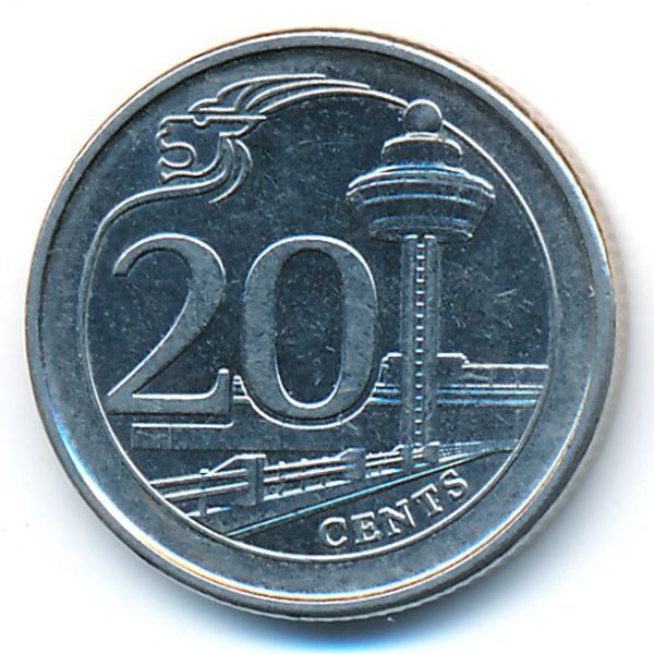 Сингапур, 20 центов (2013 г.)