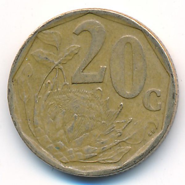 ЮАР, 20 центов (1999 г.)