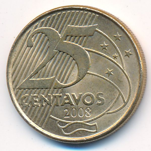 Бразилия, 25 сентаво (2008 г.)