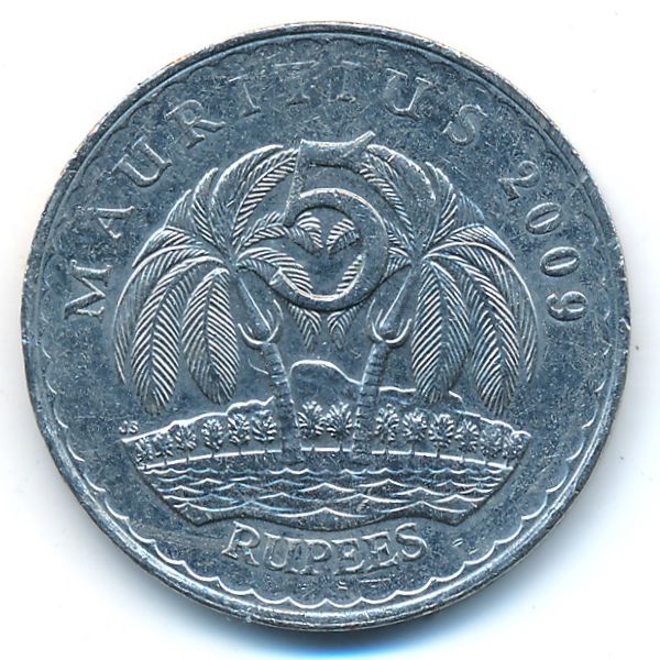 Маврикий, 5 рупий (2009 г.)