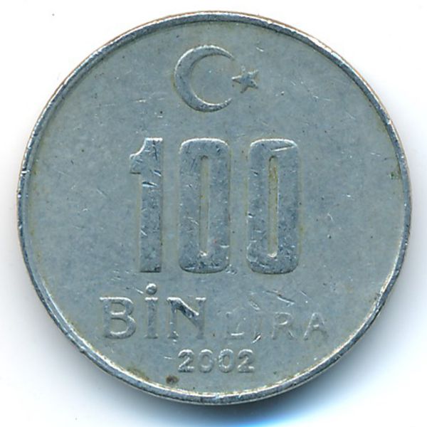 Турция, 100000 лир (2002 г.)