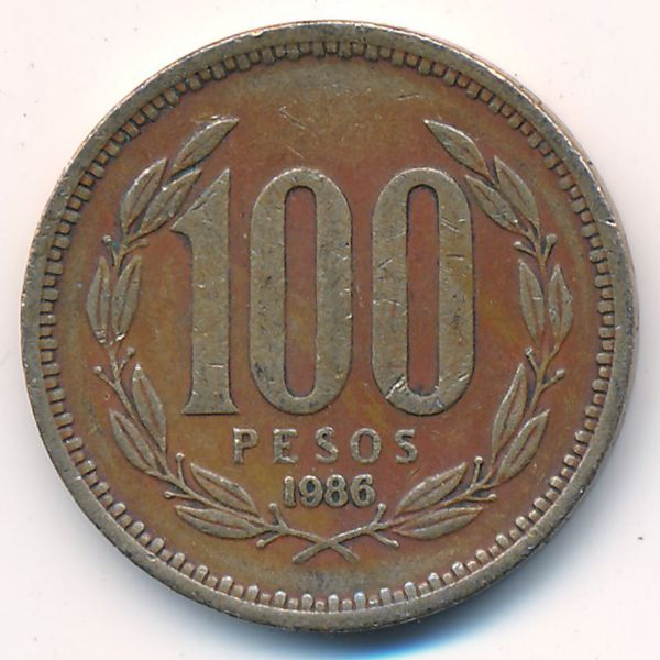 Чили, 100 песо (1986 г.)