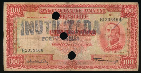 Мозамбик, 100 эскудо (1958 г.)