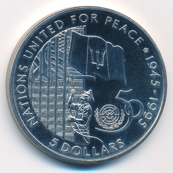 Барбадос, 5 долларов (1995 г.)
