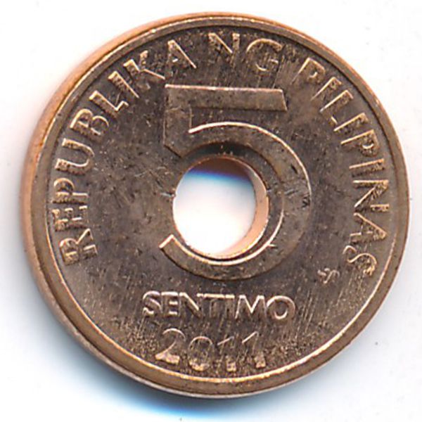 Филиппины, 5 сентимо (2011 г.)