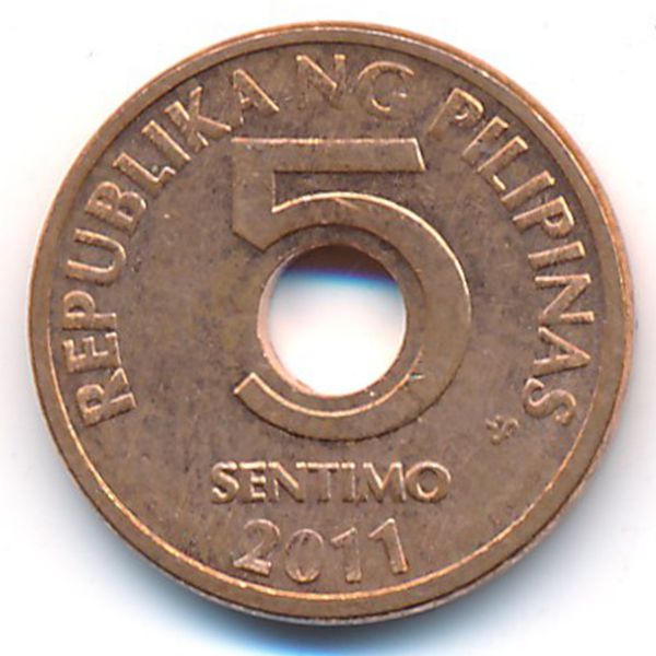 Филиппины, 5 сентимо (2011 г.)