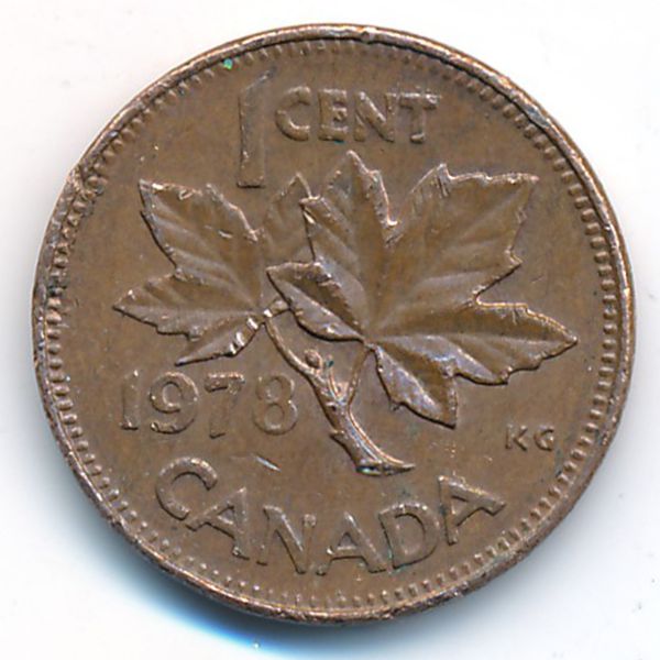 Канада, 1 цент (1978 г.)