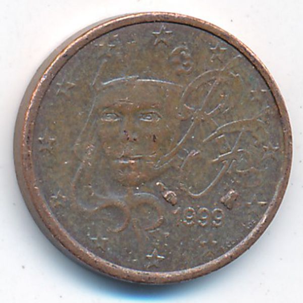 Франция, 1 евроцент (1999 г.)