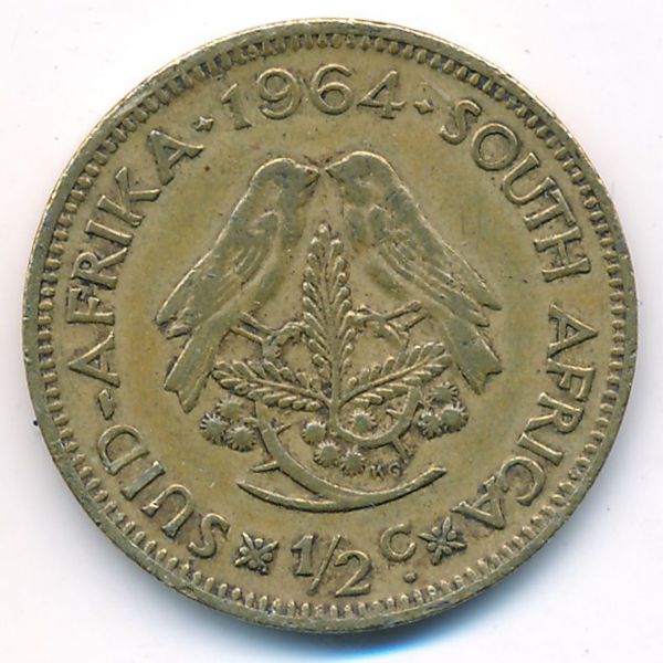 ЮАР, 1/2 цента (1964 г.)