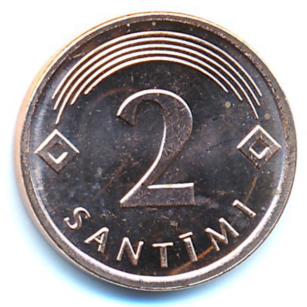 Латвия, 2 сантима (2009 г.)