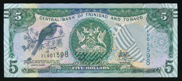 Тринидад и Тобаго, 5 долларов (2006 г.)