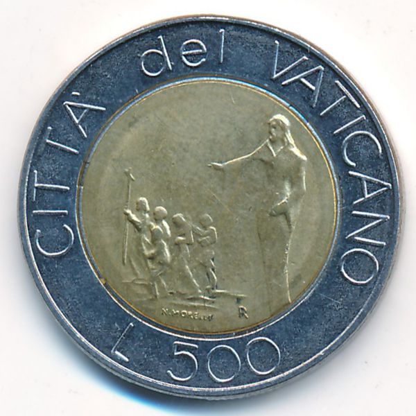 Ватикан, 500 лир (1991 г.)