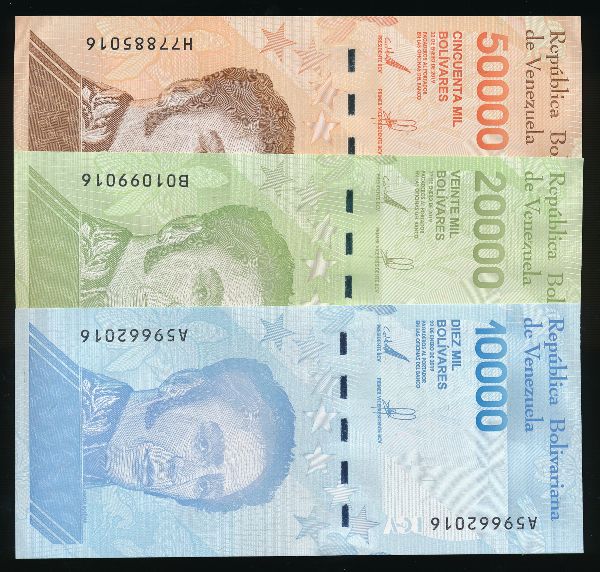 Венесуэла, Набор банкнот (2019 г.)