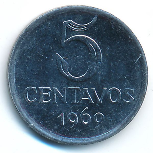 Бразилия, 5 сентаво (1969 г.)
