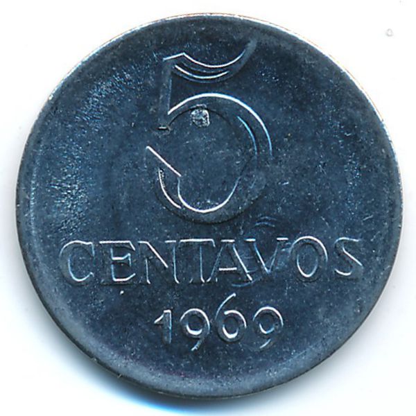 Бразилия, 5 сентаво (1969 г.)