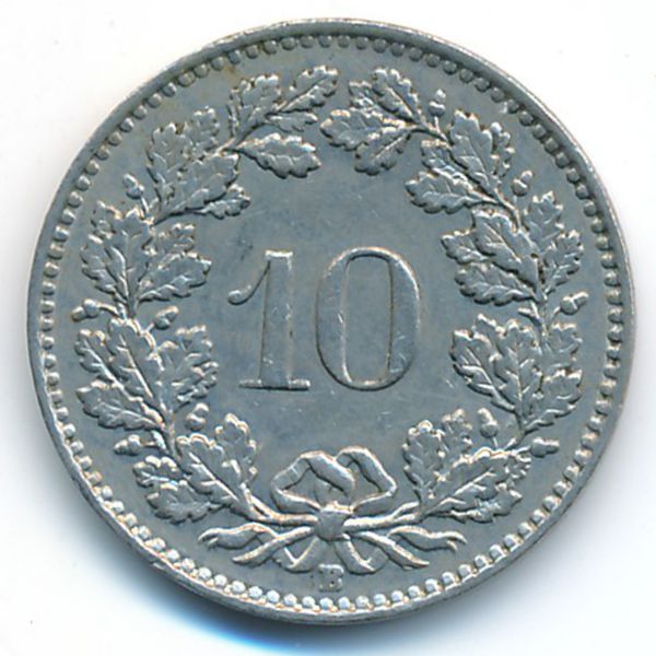 Швейцария, 10 раппенов (1958 г.)