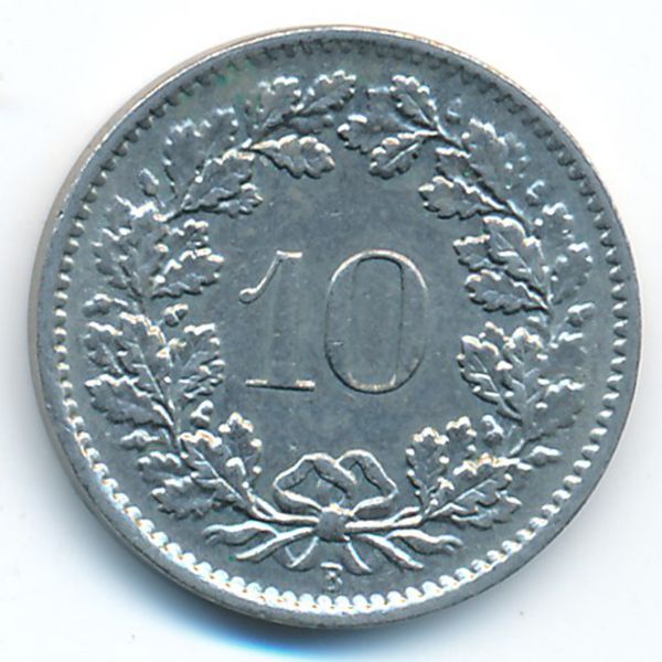 Швейцария, 10 раппенов (1966 г.)