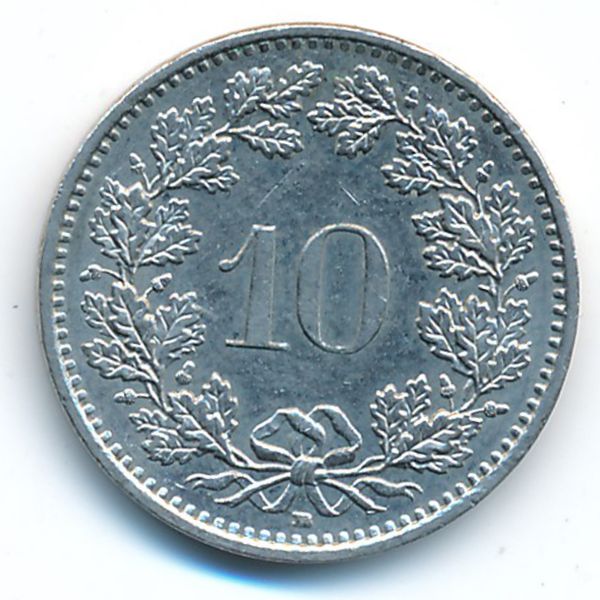 Швейцария, 10 раппенов (2001 г.)