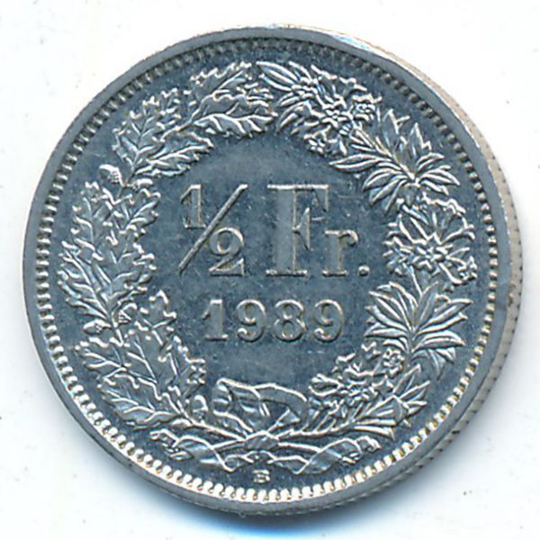 Швейцария, 1/2 франка (1989 г.)