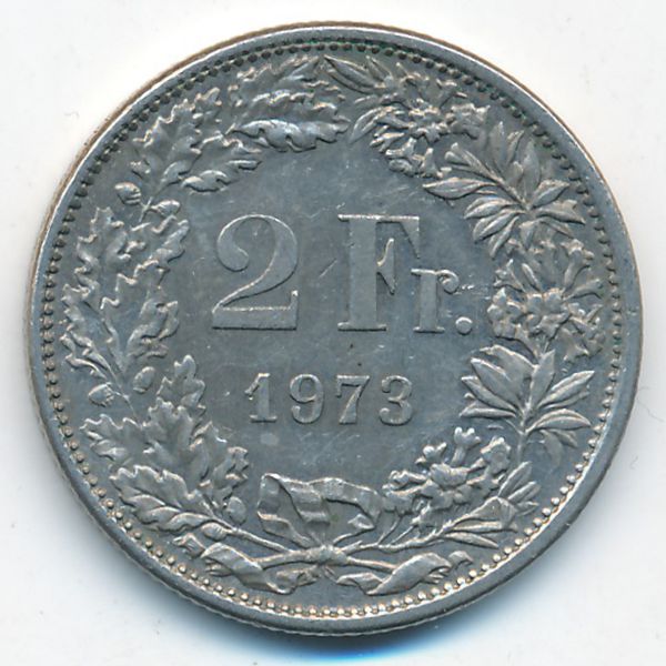 Швейцария, 2 франка (1973 г.)