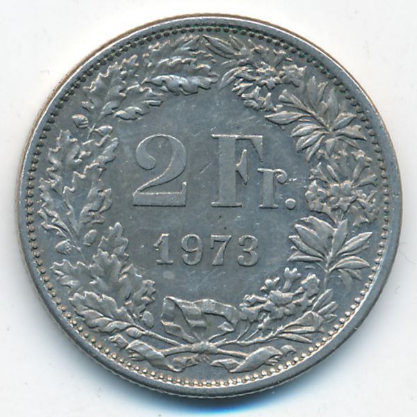 Швейцария, 2 франка (1973 г.)