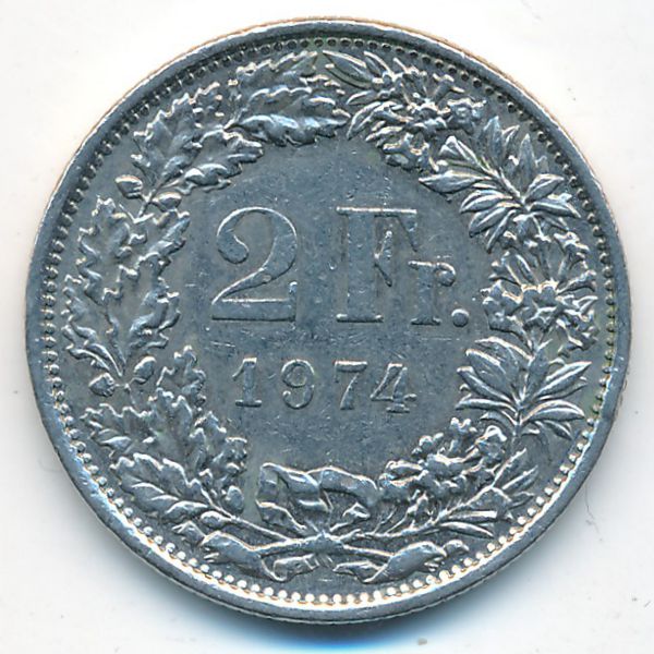 Швейцария, 2 франка (1974 г.)