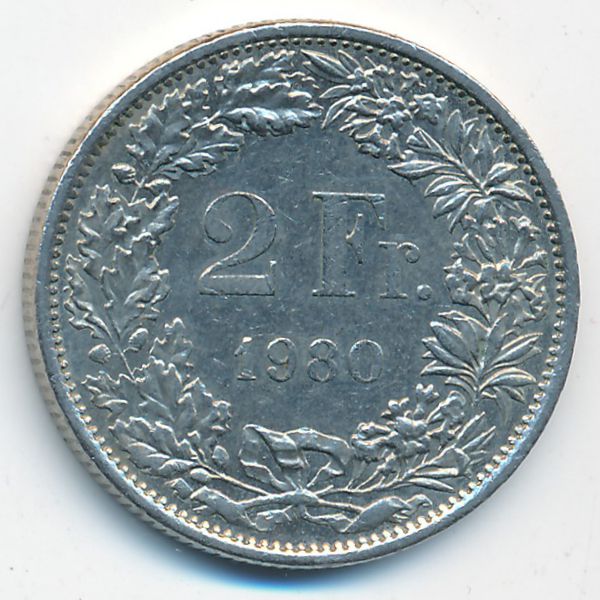Швейцария, 2 франка (1980 г.)